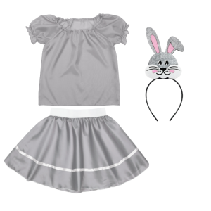 ZESTAW ZAJĄCZEK SZARY 134-140 4el