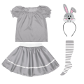 ZESTAW ZAJĄCZEK SZARY 134-140 5el