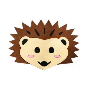 PRZYPINKA JEŻYK FILCOWA BRĄZOWA 14,5x10cm