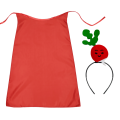 ZESTAW RZODKIEWKA CZERWONY PELERYNA 90cm 3el