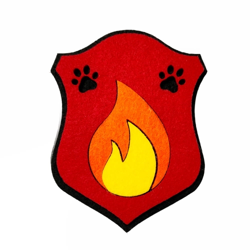 ODZNAKA MARSHALL PSI PATROL PIESEK STRAŻAK CZERWONA