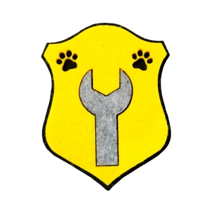 PANEL ODZNAKA RUBBLE PSI PATROL PIESEK BUDOWLANIEC ŻÓŁTA