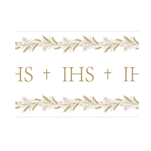 BIEŻNIK FLIZELINOWY KOMUNIA IHS BIAŁY 0,4x5m