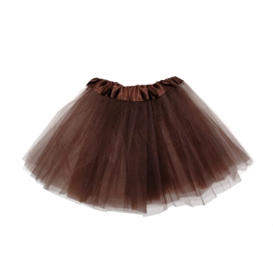 SPÓDNICZKA TIULOWA TRÓJWARSTWOWA BRĄZOWA 28cm