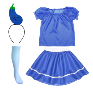 ZESTAW BAKŁAŻAN NIEBIESKI 134-140 5el