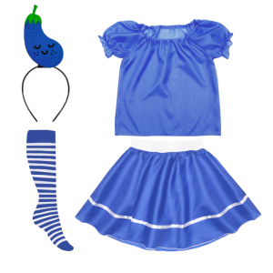 ZESTAW BAKŁAŻAN NIEBIESKI 116-128 5el