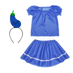 ZESTAW BAKŁAŻAN NIEBIESKI 116-128 4el