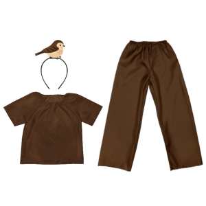 ZESTAW WRÓBELEK BRĄZOWY 116-128 4el