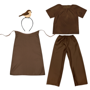 ZESTAW WRÓBELEK BRĄZOWY 116-128 5el