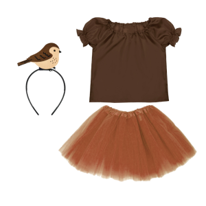 ZESTAW WRÓBELEK BRĄZOWY 134-140 4el