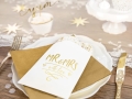 TOREBKI NA SŁODYCZE MR&amp;MRS BIAŁO-ZŁOTE 13x14cm 6szt
