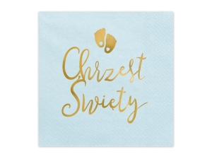 SERWETKI CHRZEST ŚWIĘTY JASNONIEBIESKIE 12szt