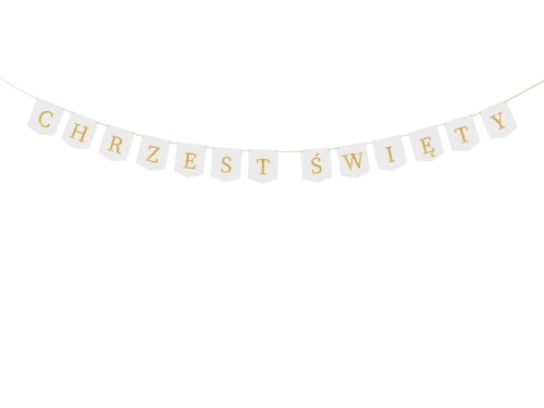 BANER CHRZEST ŚWIĘTY BIAŁY 2m