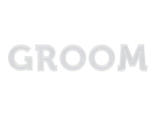 NAPRASOWANKA GROOM BIAŁA 30x6cm