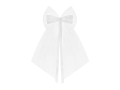 KOKARDKI TIULOWE BIAŁE 18cm 2szt