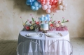 KARTECZKA NA PIKU TOPPER BALONY NIEBIESKA 29cm