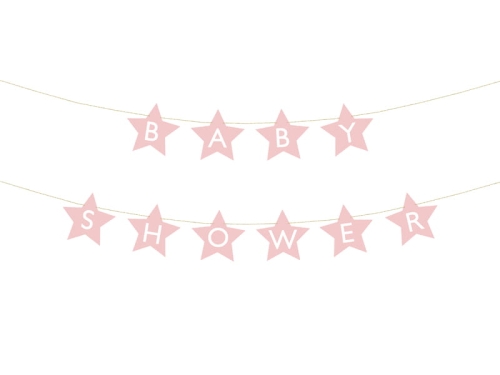 BANER BABYSHOWER JASNORÓŻOWY 2,9m