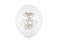BALONY BIAŁE HAPPY BIRTHDAY TO YOU 30cm 10szt