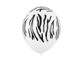 BALONY BIAŁE ZEBRA 30cm 5szt