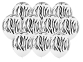 BALONY BIAŁE ZEBRA 30cm 10szt
