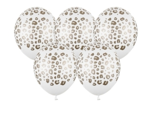 BALONY BIAŁE CĘTKI 30cm 5szt