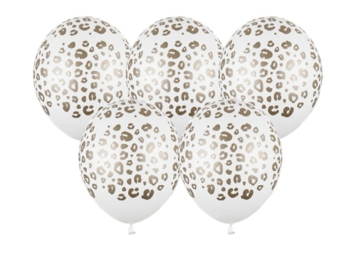 BALONY BIAŁE CĘTKI 30cm 5szt