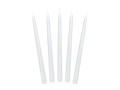 ŚWIECE STOŻKOWE MATOWE BIAŁE 24cm 10szt