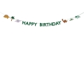 BANER HAPPY BIRTHDAY DINOZAURY CIEMNOZIELONY 3m