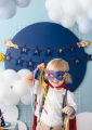 BANER HAPPY BIRTHDAY SAMOLOTY GRANATOWY 2,5m