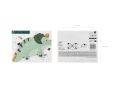 SERWETKI DINOZAUR TRICERATOPS ZIELONE 12szt