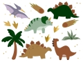 TATUAŻE DINOZAURY 13szt
