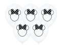 BALONY BIAŁE MYSZKA MINNIE 30cm 5szt