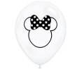 BALONY BIAŁE MYSZKA MINNIE 30cm 25szt