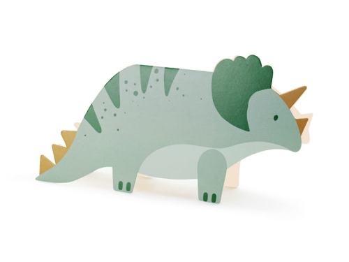ZAPROSZENIA DINOZAUR TRICERATOPS 6szt
