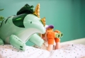 BALON FOLIOWY DINOZAUR TRICERATOPS ZIELONY 40'' 101cm