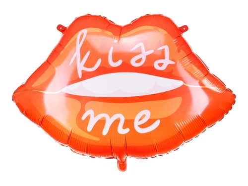 BALON FOLIOWY USTA KISS ME CZERWONY 34'' 86,5cm