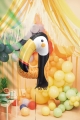 BALON FOLIOWY CYFRA 4 TUKAN 36'' 91cm