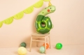 BALON FOLIOWY CYFRA 6 ŻÓŁW ZIELONY 38'' 96cm