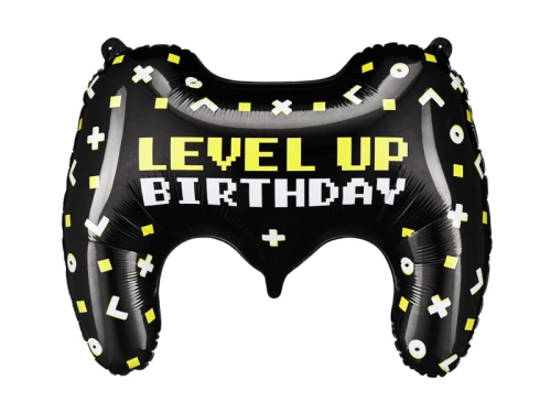 BALON GAMEPAD GAME OVER CZARNY 28'' 72cm