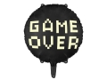 BALON GAME OVER CZARNY 18'' 45cm