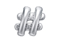 BALON HASHTAG SREBRNY 14'' 35cm