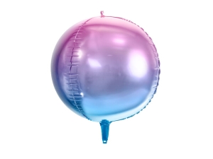 BALON KULA OMBRE FIOLETOWO-NIEBIESKA 14'' 35cm