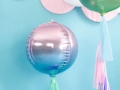 BALON KULA OMBRE FIOLETOWO-NIEBIESKA 14'' 35cm