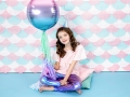 BALON KULA OMBRE FIOLETOWO-NIEBIESKA 14'' 35cm