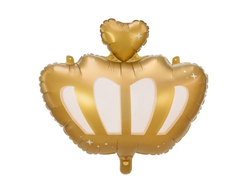 BALON KORONA ZŁOTY 20'' 52cm