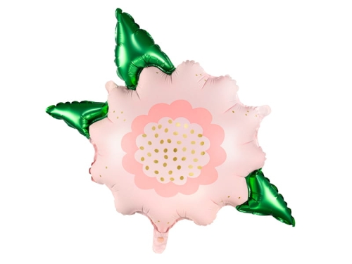 BALON KWIAT RÓŻOWO-ZIELONY 28'' 70cm