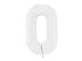 BALON CYFRA 0 BIAŁA 34'' 86cm