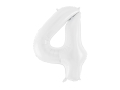 BALON CYFRA 4 BIAŁA 34'' 86cm