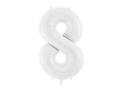 BALON CYFRA 8 BIAŁA 34'' 86cm