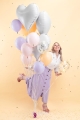 BALON SERCE BIAŁE 30'' 75cm